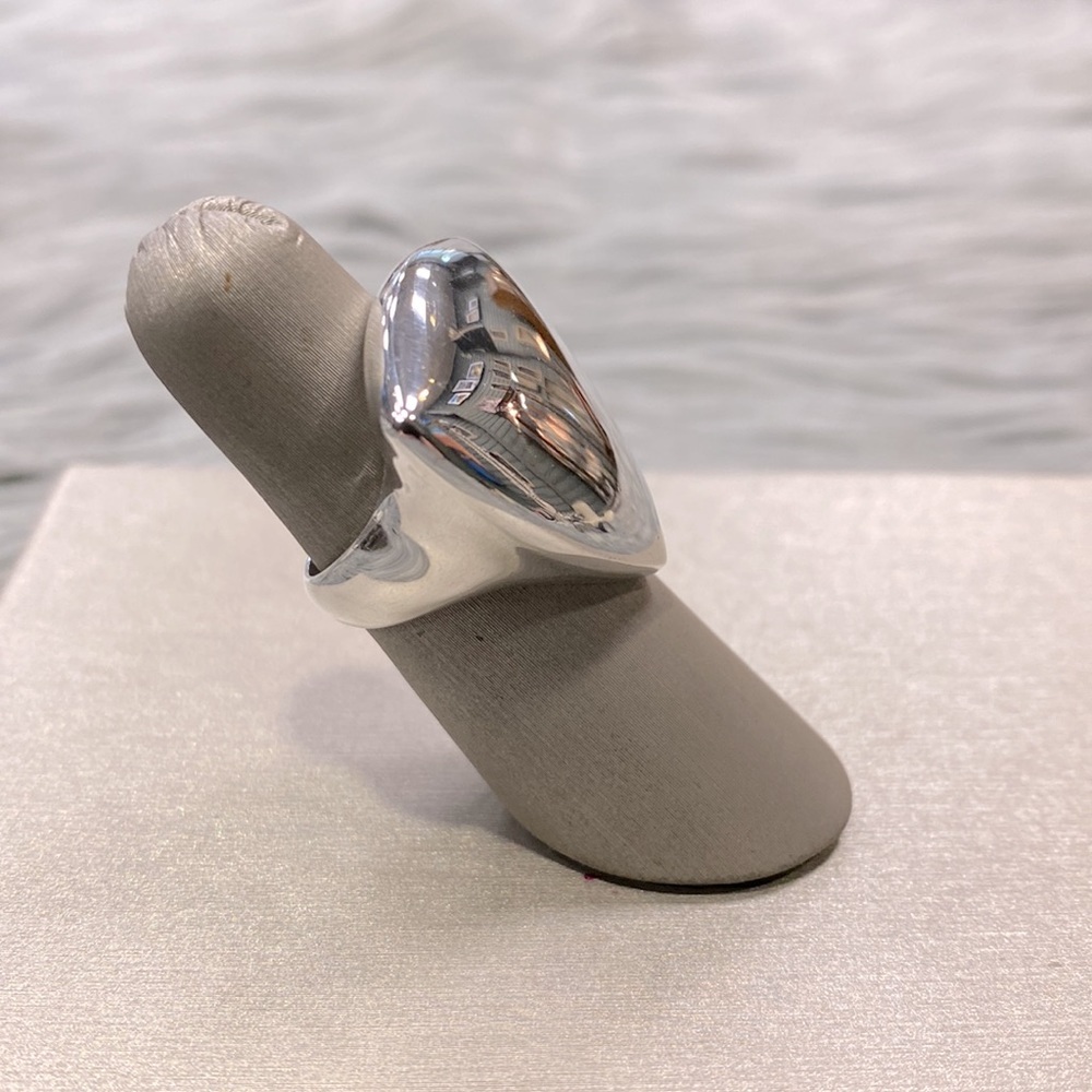 Large Sterling Silver Triangle Ring - image 3